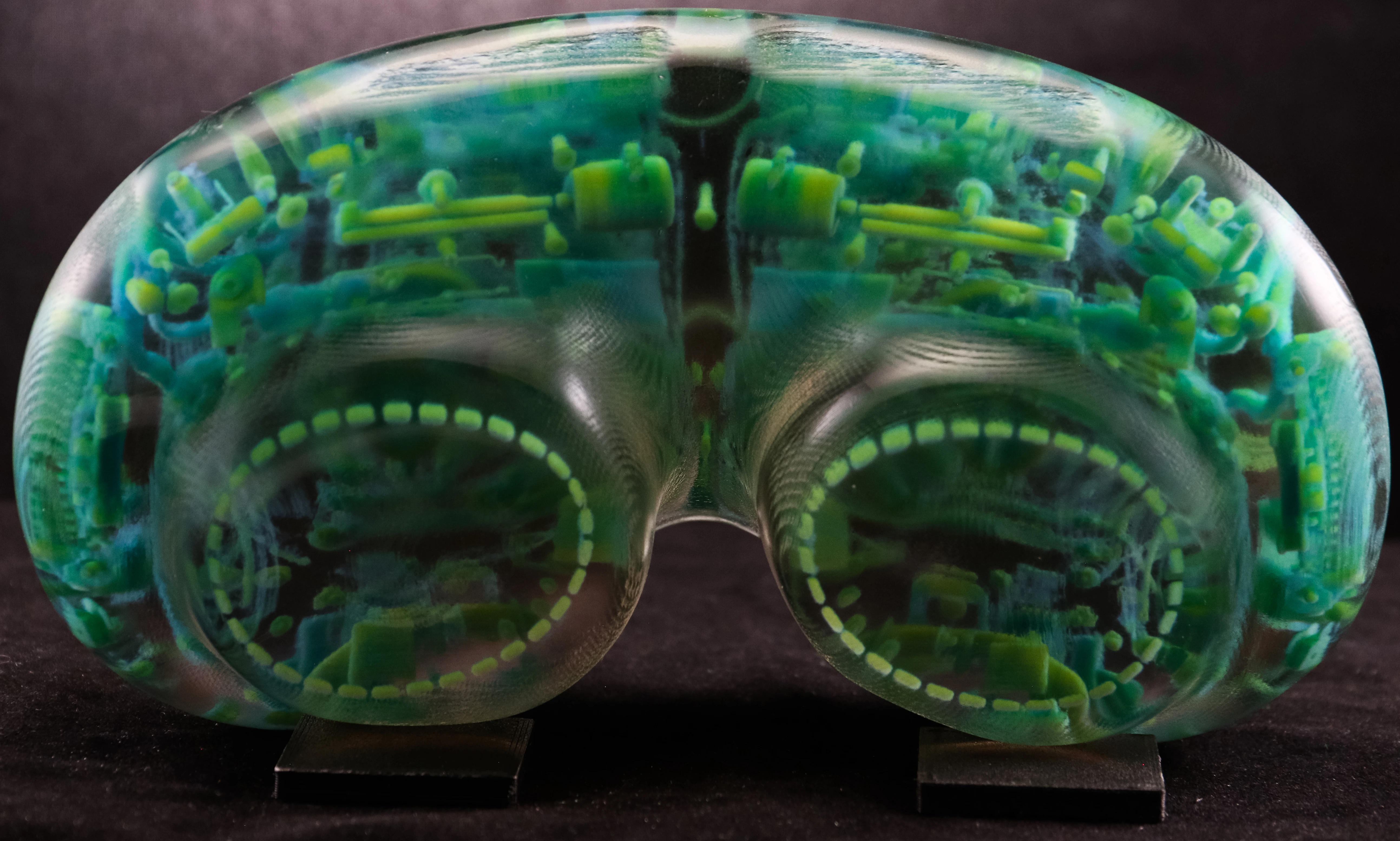 3D printed CT scan of the back of an Apple Vision Pro