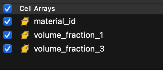 ParaView attribute list for the volume-fractions simulation export
