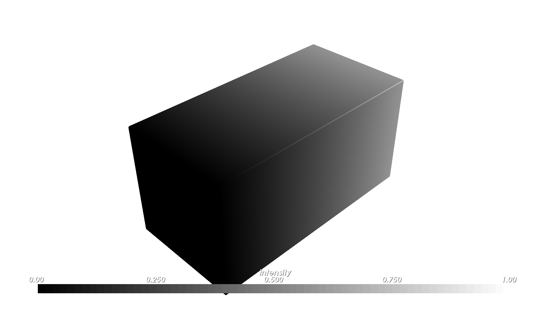 VAT compiler guide preview render showing the intensity field in grayscale