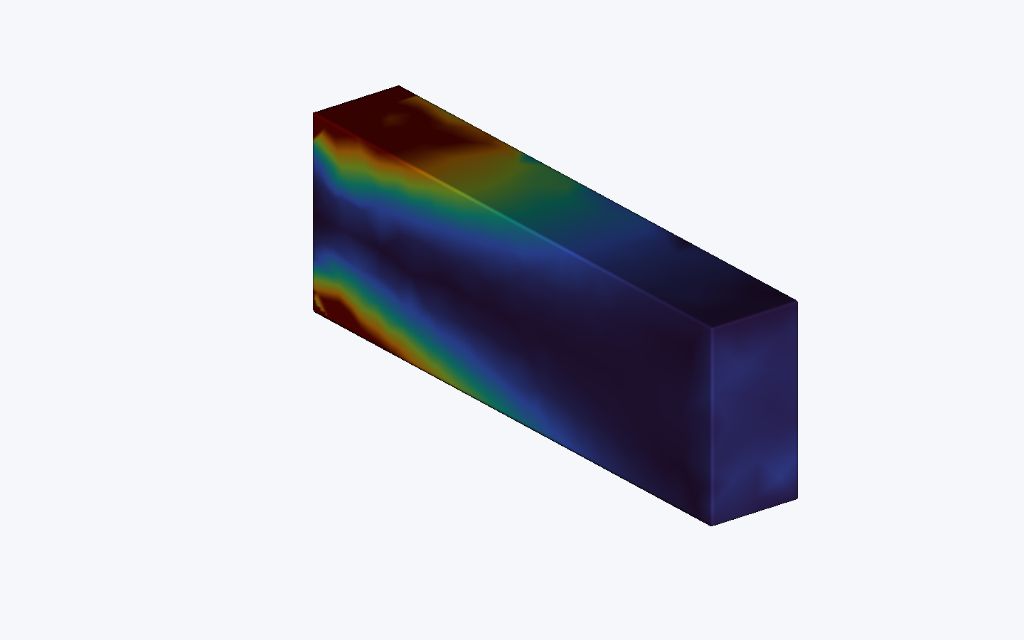 High-contrast normalized strain-energy result on the Study 2 solid envelope