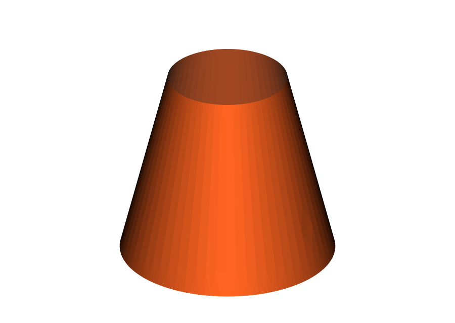 Selected conical loft face