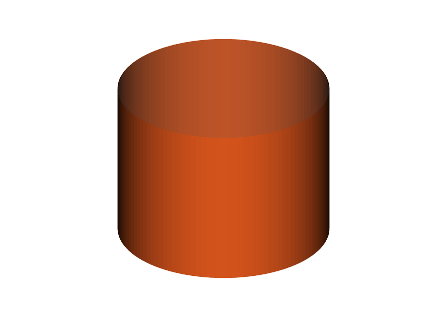 Selected cylindrical CAD face