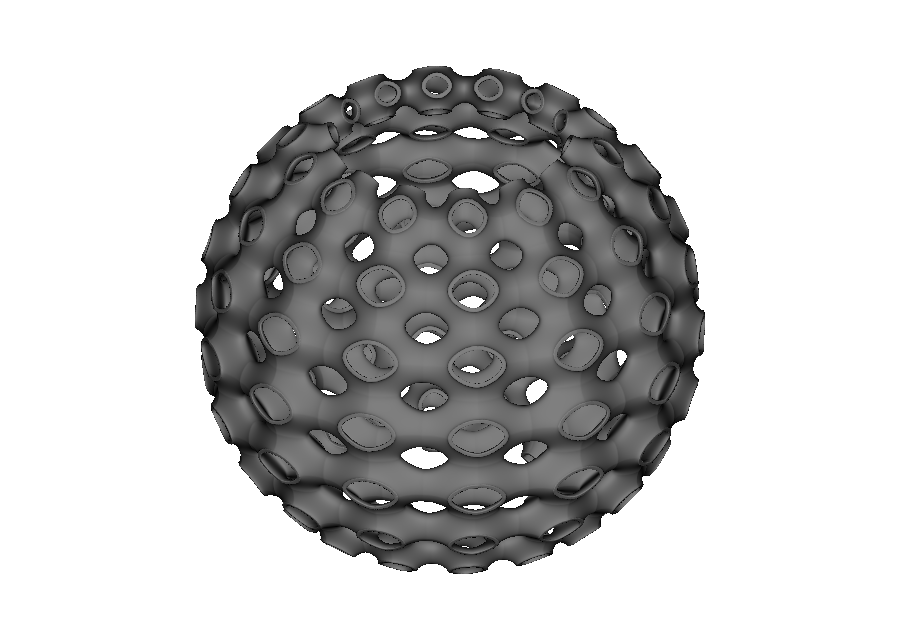 Schwarz-P mapped over a spherical band