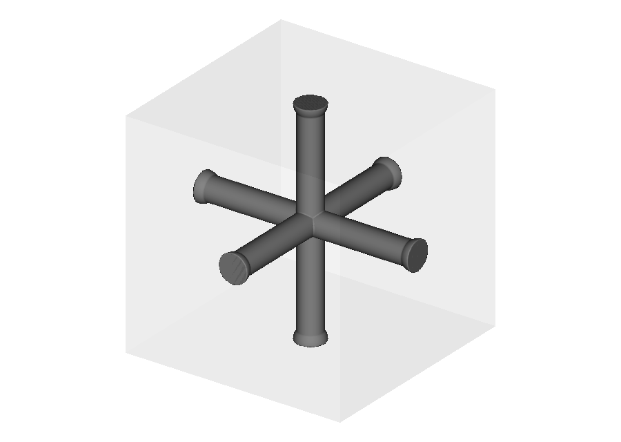 One custom axis-star graph cell inside its one-cell map