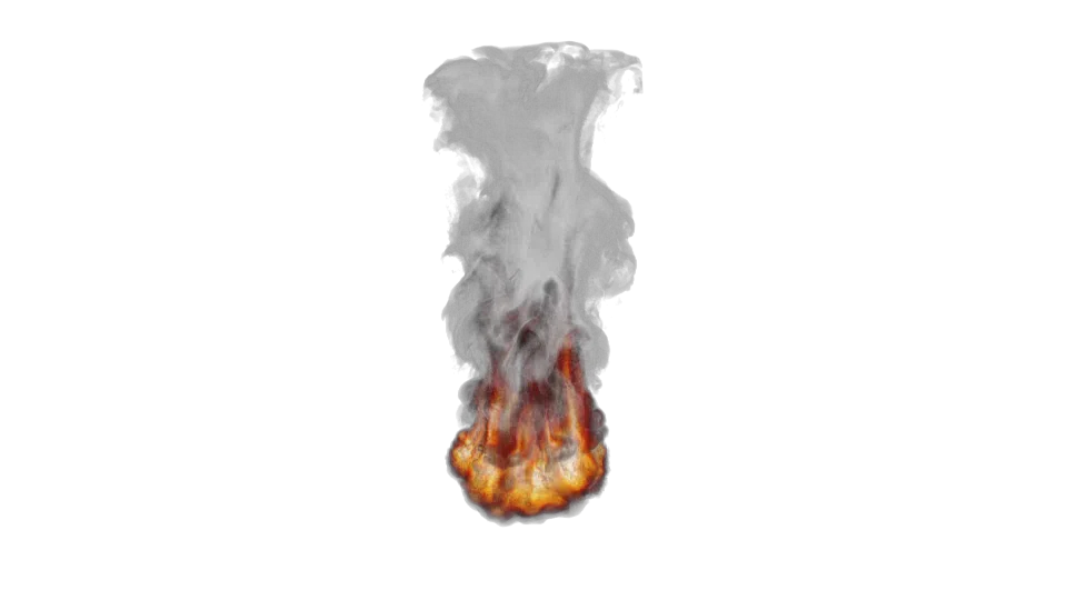 Turntable animation of the fire rendered with the final color_rgba field