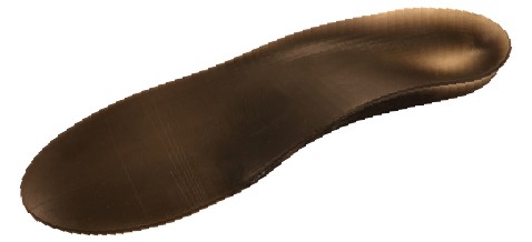 Brown printed insole.